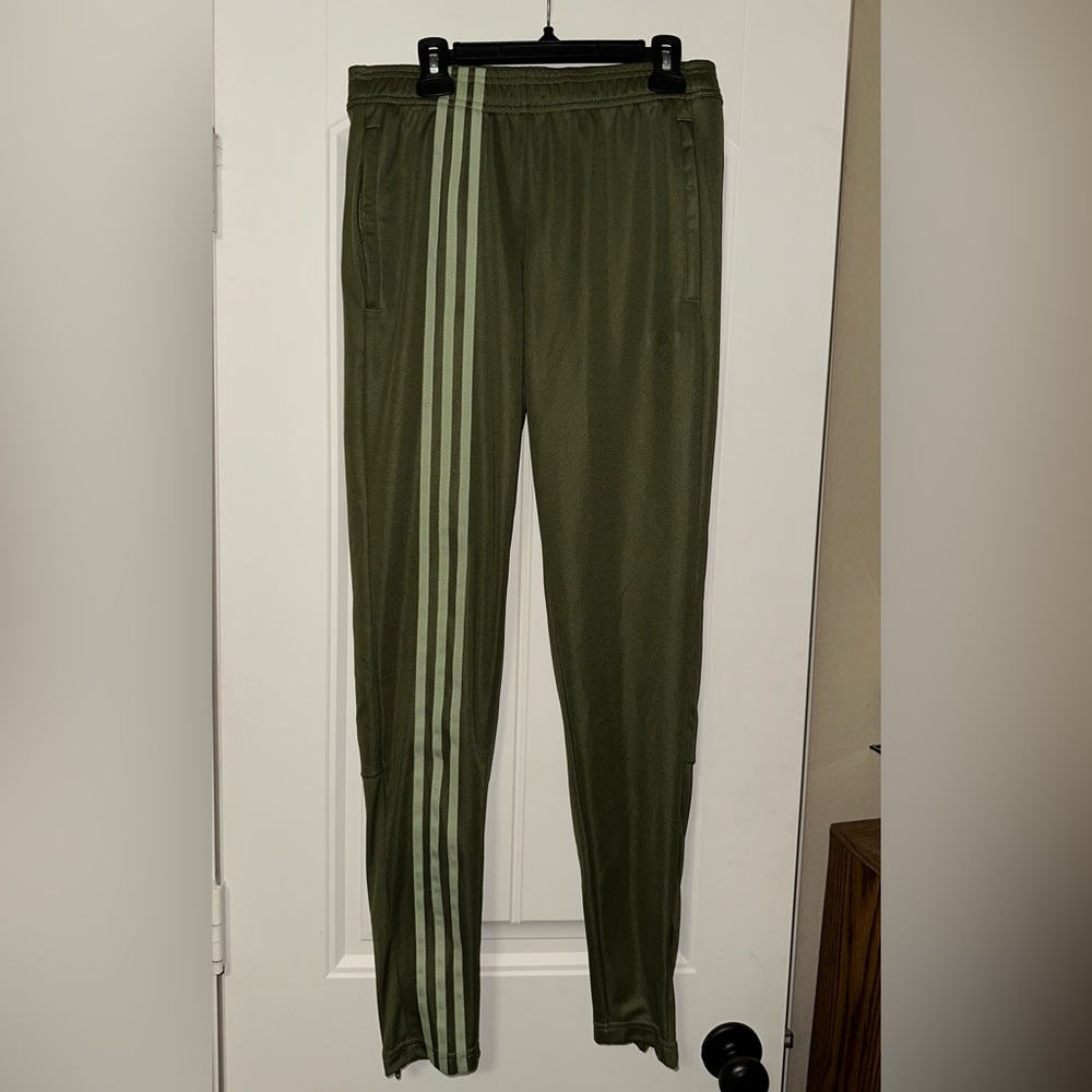 Army Green Adidas Workout AreoReady Track Pants XS